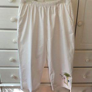 16W Capri Breckinridge poplin crisp white pull-on